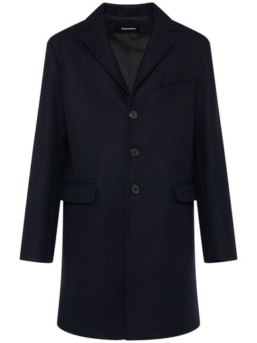 Felted Wool Blend Soft Shoulder Coat - DSQUARED2 - Modalova