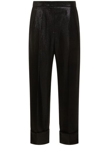 Pantaloni Vita Alta In Lurex - GIORGIO ARMANI - Modalova