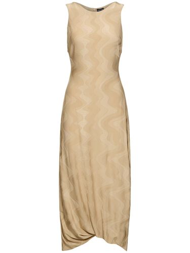 Viscose Jacquard Sleeveless Long Dress - GIORGIO ARMANI - Modalova