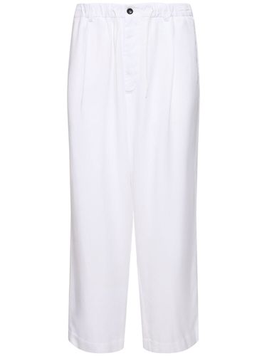 Lyocell Elastic Waistband Pants - GIORGIO ARMANI - Modalova