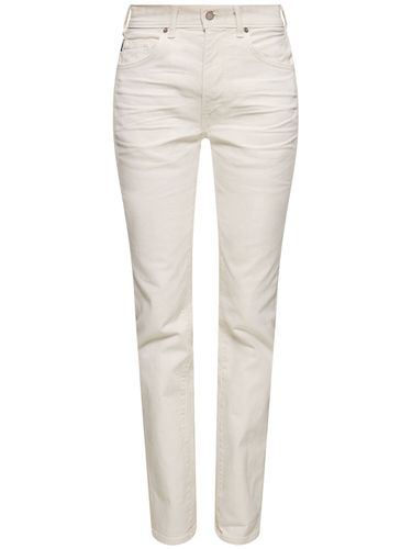 Jeans Dritti Vita Media In Denim E Twill - TOM FORD - Modalova