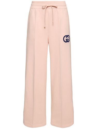 Light Felted Cotton Jersey Joggers - GUCCI - Modalova