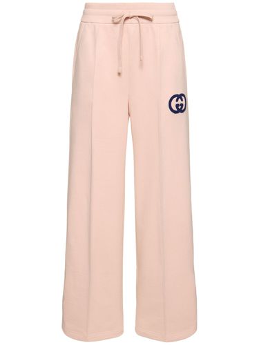 Pantaloni Jogger In Jersey Di Cotone - GUCCI - Modalova