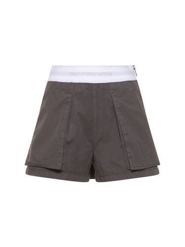 Shorts Cargo Vita Alta In Cotone - ALEXANDER WANG - Modalova