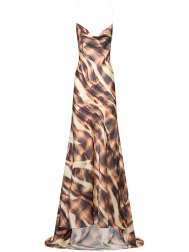 Satin Printed Invisible Strap Long Dress - Y/PROJECT - Modalova