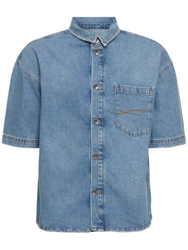 Camisa De Denim Con Manga Corta - FLÂNEUR - Modalova