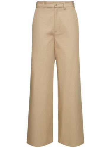 Pantalones De Gabardina De Algodón - MM6 MAISON MARGIELA - Modalova