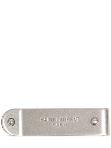 Logo Metal Money Clip - SAINT LAURENT - Modalova