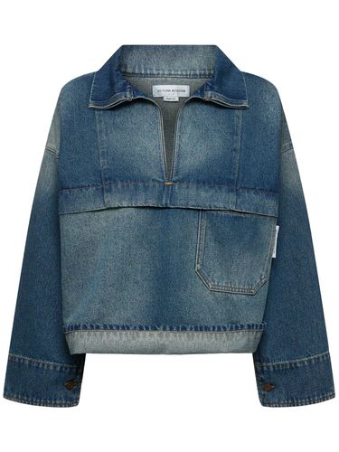 Camisa Oversize De Denim De Algodón - VICTORIA BECKHAM - Modalova