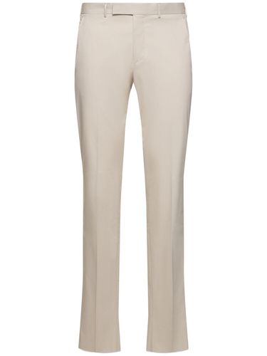 Pantaloni Slim In Lana E Cotone - ZEGNA - Modalova