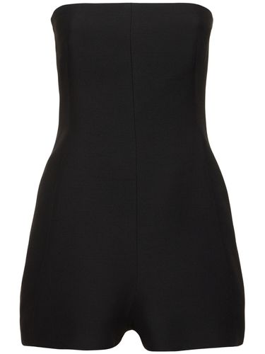 Strapless Crepe Short Jumpsuit - VALENTINO - Modalova