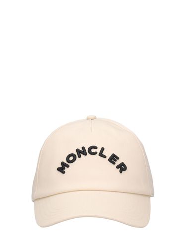 Embroidered Logo Cotton Baseball Cap - MONCLER - Modalova