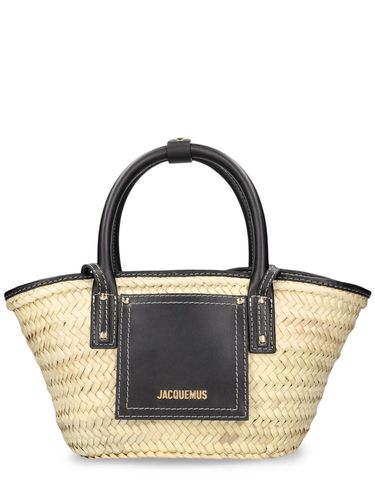 Stroh- Und Ledertasche „le Petit Panier Solis“ - JACQUEMUS - Modalova