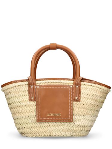 Stroh- Und Ledertasche „le Petit Panier Solis“ - JACQUEMUS - Modalova