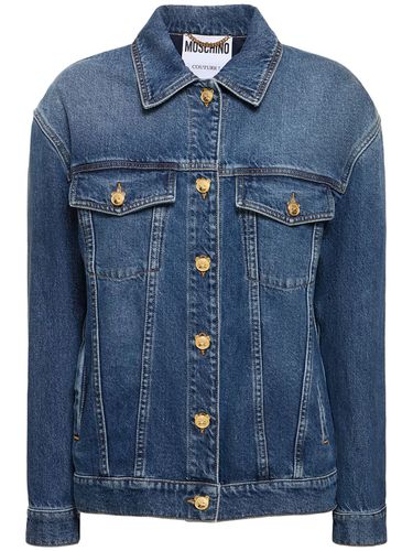 Denim Shirt Jacket - MOSCHINO - Modalova