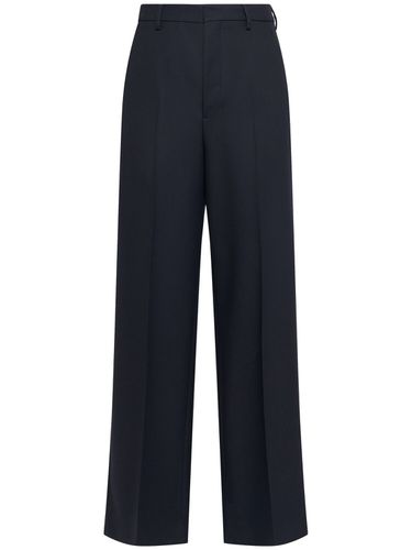 Wide Wool Gabardine Pants - AMI PARIS - Modalova