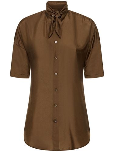 Short Sleeve Fitted Silk Shirt W/ Scarf - LEMAIRE - Modalova