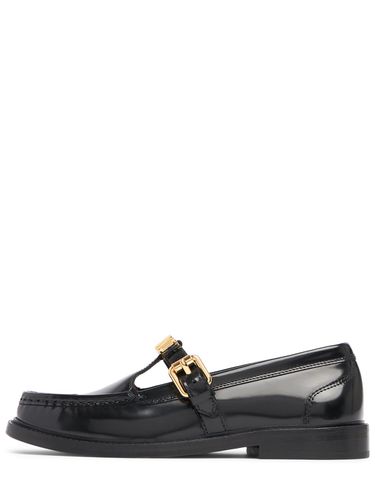 Mm Leather Loafers - MOSCHINO - Modalova