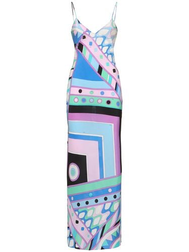 Printed Crepe Long Dress - PUCCI - Modalova