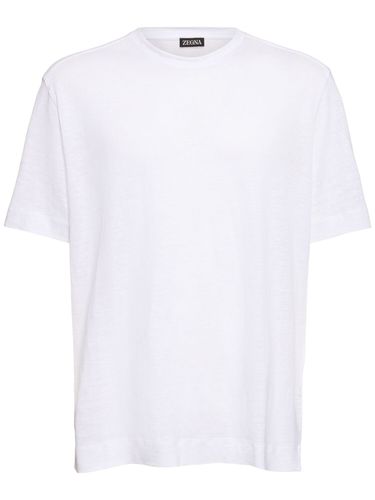 T-shirt Pure In Jersey Di Lino - ZEGNA - Modalova