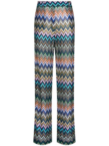 Pantaloni Larghi In Lurex Chevron - MISSONI - Modalova