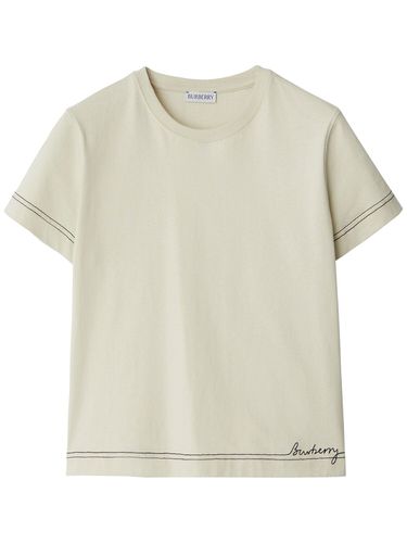 Camiseta De Algodón Jersey - BURBERRY - Modalova