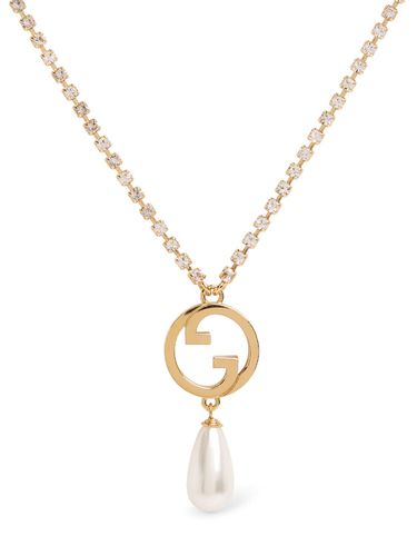 Blondie Embellished Brass Necklace - GUCCI - Modalova