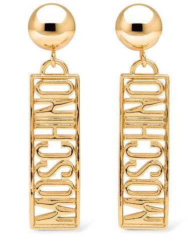 Pendientes Con Logo - MOSCHINO - Modalova