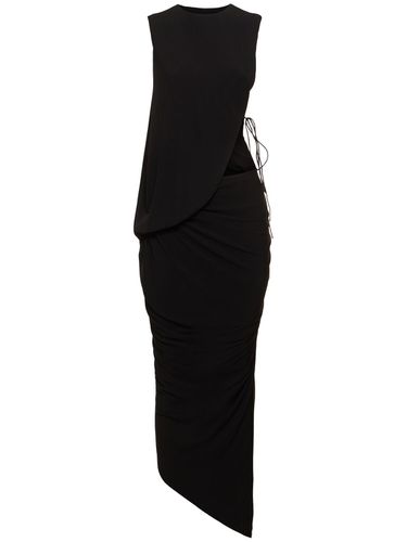 Monstera Asymmetrical Viscose Maxi Dress - CHRISTOPHER ESBER - Modalova