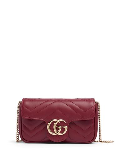 Borsa Super Mini Gg Marmont In Pelle - GUCCI - Modalova