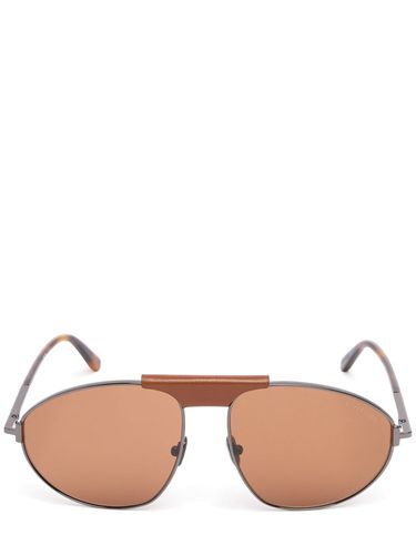 Ken Oversize Metal Sunglasses - TOM FORD - Modalova