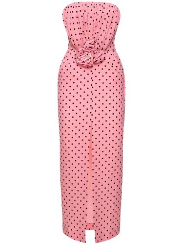 Flocked Polka Dot Silk Georgette Dress - ALESSANDRA RICH - Modalova