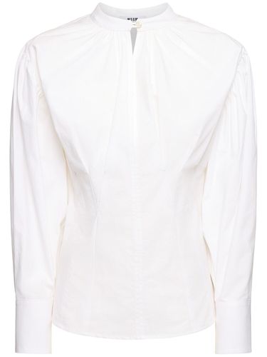 Camisa De Popelina De Algodón - MSGM - Modalova