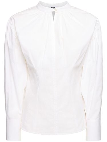 Cotton Poplin Shirt - MSGM - Modalova