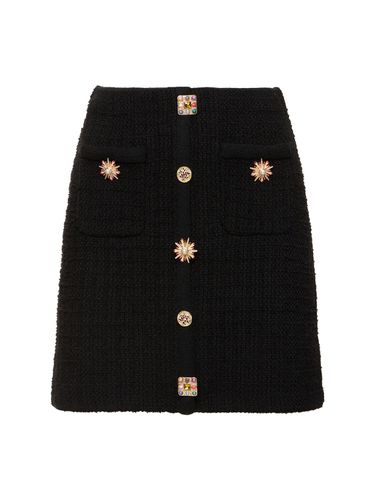 Embellished Knit Mini Skirt - SELF-PORTRAIT - Modalova