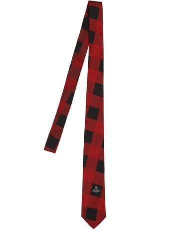 Cm Check Silk Tie - VIVIENNE WESTWOOD - Modalova