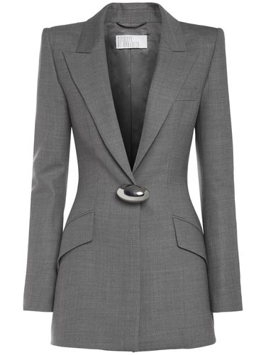 Stretch Wool Blazer - GIUSEPPE DI MORABITO - Modalova