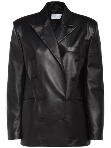 Leather Blazer - GIUSEPPE DI MORABITO - Modalova