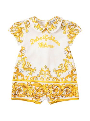 Pelele De Jersey De Algodón Estampado - DOLCE & GABBANA - Modalova