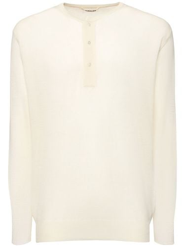 Maglia Henley In Lana E Seta - AURALEE - Modalova