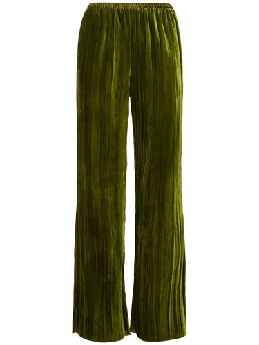 Plissè Velvet Flare Pants - FORTE_FORTE - Modalova