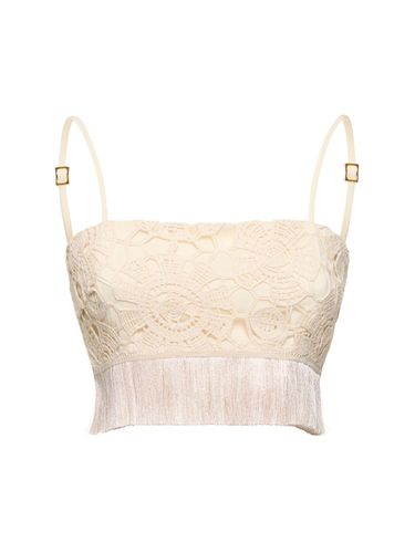 Crop Top In Crochet Di Cotone Con Frange - PATBO - Modalova