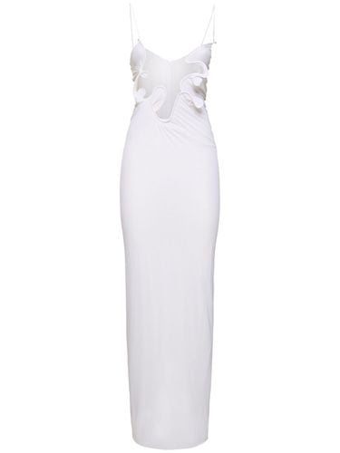 Vestido Midi De Jersey Transparente - CHRISTOPHER ESBER - Modalova