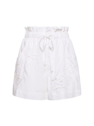 Hidea Embroidered Poplin Shorts - ISABEL MARANT - Modalova