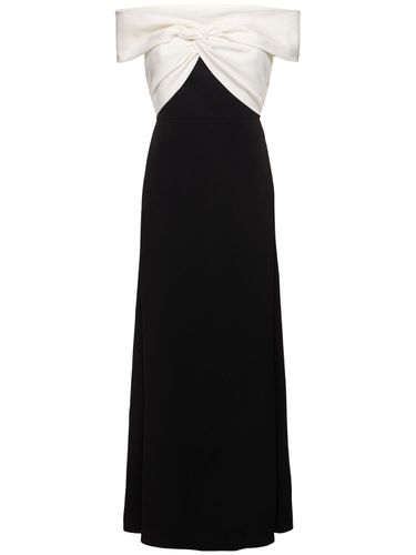 Vestido Maxi De Cady Con Hombros Descubiertos - ROLAND MOURET - Modalova