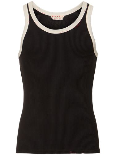 Tank Top In Jersey A Costine - MARNI - Modalova