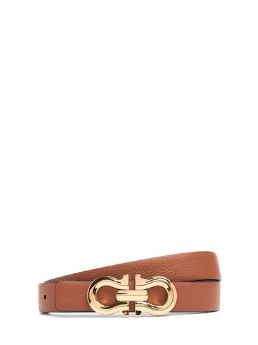 Mm Reversible Leather Belt - FERRAGAMO - Modalova