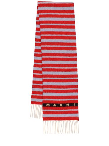 Striped Wool Blend Scarf - MARNI - Modalova