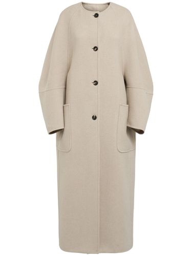 Abrigo Largo De Cashmere Sin Cuello - MAX MARA - Modalova