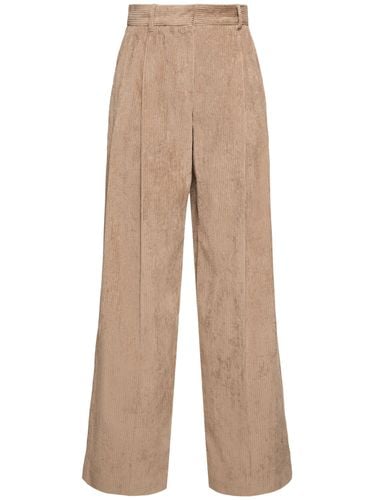 Seersucker Corduroy Wide Pants - BRUNELLO CUCINELLI - Modalova